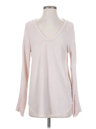 Pre-owned Michael Stars Long Sleeve T-shirt In Pink