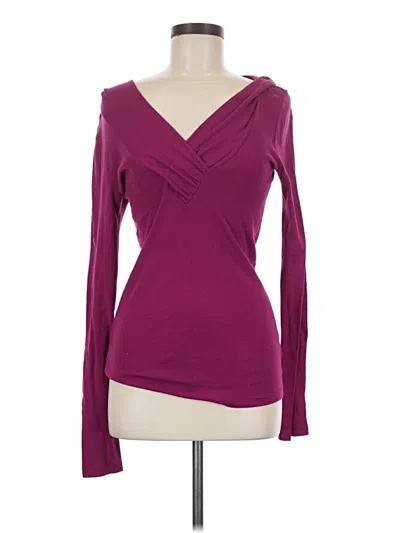Pre-owned Michael Stars Long Sleeve T-shirt In Purple