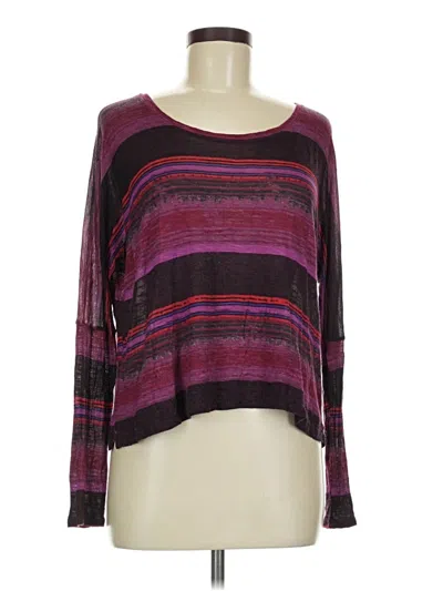 Pre-owned Michael Stars Long Sleeve T-shirt In Purple