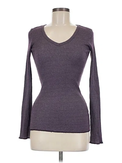 Pre-owned Michael Stars Long Sleeve T-shirt In Purple
