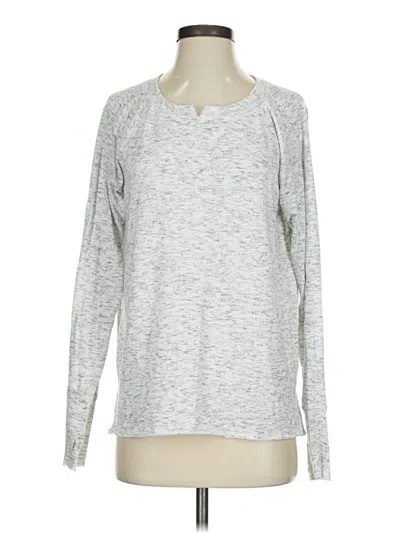 Pre-owned Michael Stars Long Sleeve T-shirt In Silver