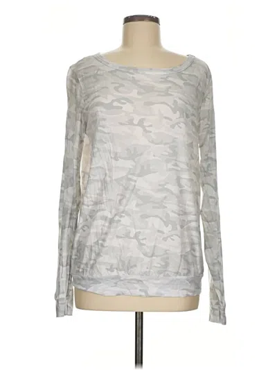 Pre-owned Michael Stars Long Sleeve T-shirt In Silver
