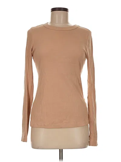 Pre-owned Michael Stars Long Sleeve T-shirt In Tan