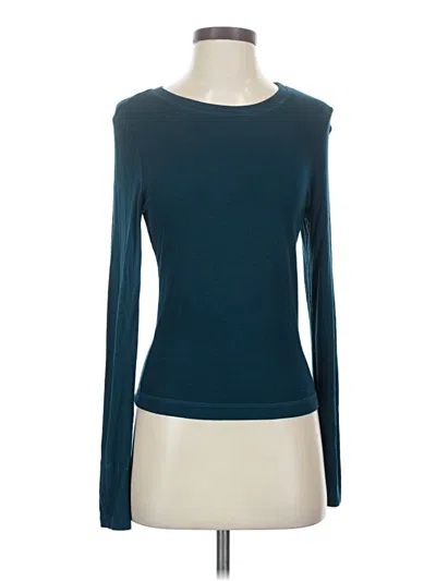 Pre-owned Michael Stars Long Sleeve T-shirt In Teal