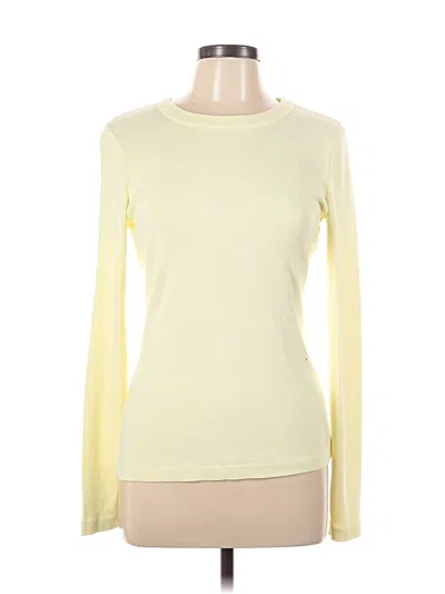 Pre-owned Michael Stars Long Sleeve T-shirt In White