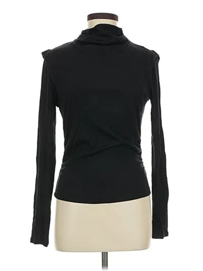 Pre-owned Michael Stars Long Sleeve Turtleneck In Black