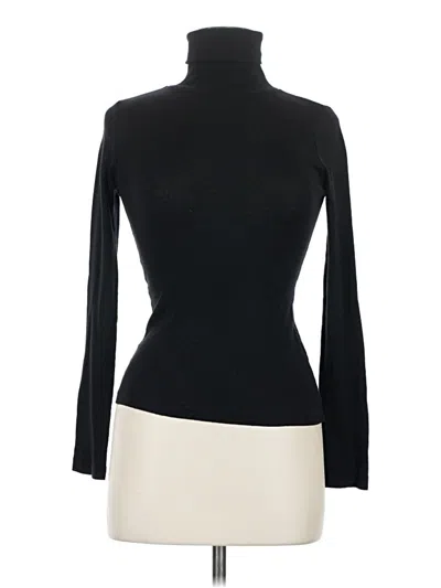 Pre-owned Michael Stars Long Sleeve Turtleneck In Black