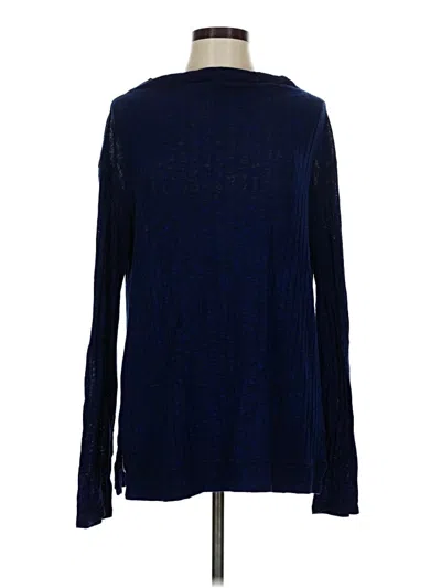 Pre-owned Michael Stars Long Sleeve Turtleneck In Blue