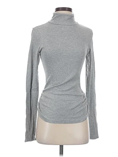 Pre-owned Michael Stars Long Sleeve Turtleneck In Gray