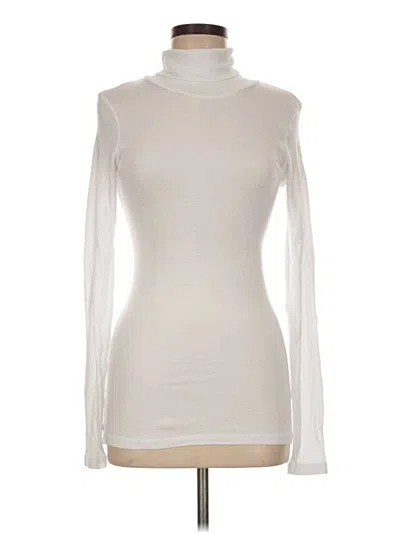 Pre-owned Michael Stars Long Sleeve Turtleneck In Ivory