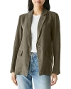 Michael Stars Lottie Linen Blazer In Camo