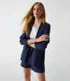 Michael Stars Lottie Linen Blazer In Windchime