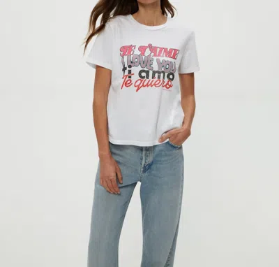 Michael Stars Love It Graphic Tee In White