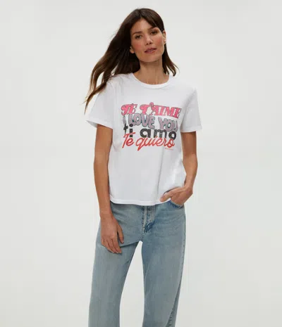 Michael Stars Love It Graphic Tee In White