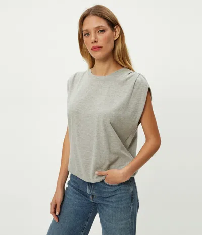 Michael Stars Luca Jersey Bubble Tee In Gray