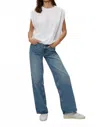 Michael Stars Luca Jersey Bubble Tee In White