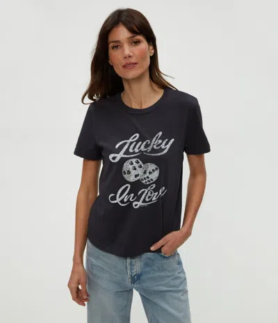 Michael Stars Lucky In Love Graphic Tee In Oxide