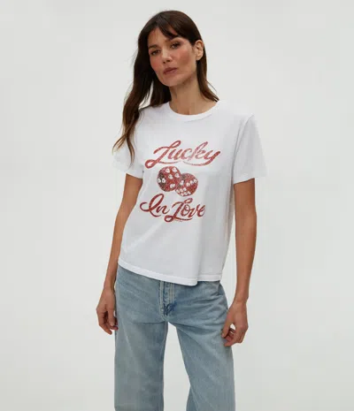 Michael Stars Lucky In Love Graphic Tee In White