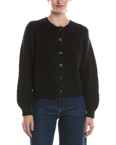 Michael Stars Lumi Crewneck Cardigan In Black