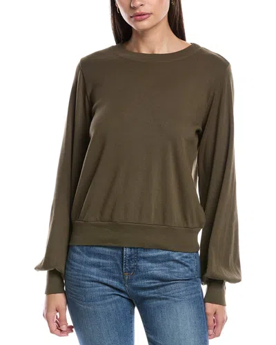 Michael Stars Mac Puff Sleeve Pullover In Green