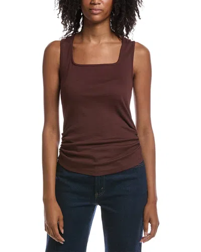 Michael Stars Maccoy Square Neck Tank Top In Brown