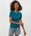 Michael Stars Mady Supima Tee In Blue