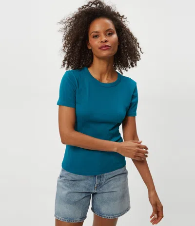 Michael Stars Mady Supima Tee In Blue