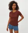 Michael Stars Mady Supima Tee In Brown