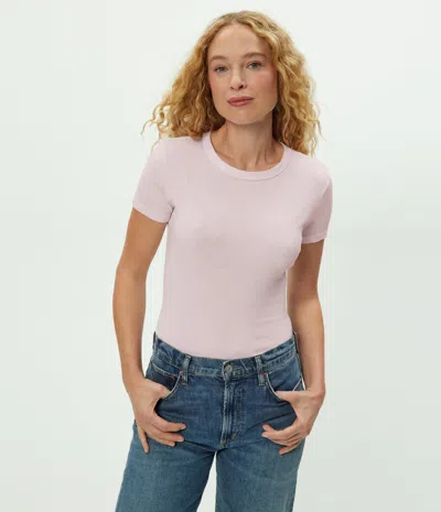 Michael Stars Mimi Crop T-shirt In Pink
