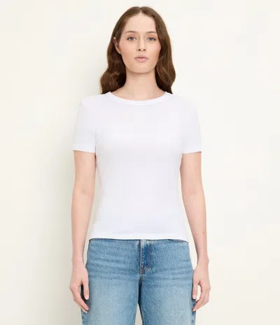 Michael Stars Colleen Classic Crew T-shirt In White
