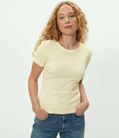 Michael Stars Mady Supima Tee In Yellow