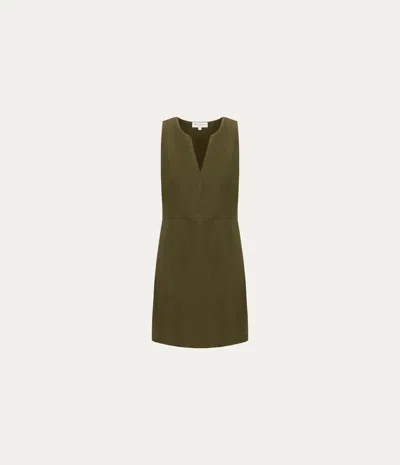 Michael Stars Maelie Linen Dress In Green
