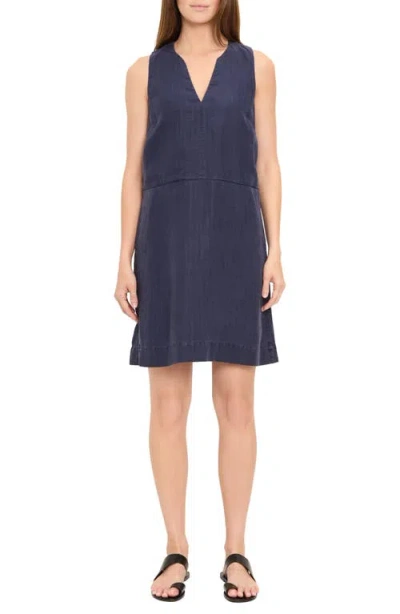 Michael Stars Maelie Sleeveless Shift Dress In Blue