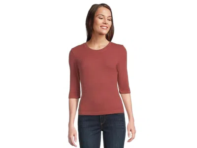 Michael Stars Maeve Crop T-shirts In Brown