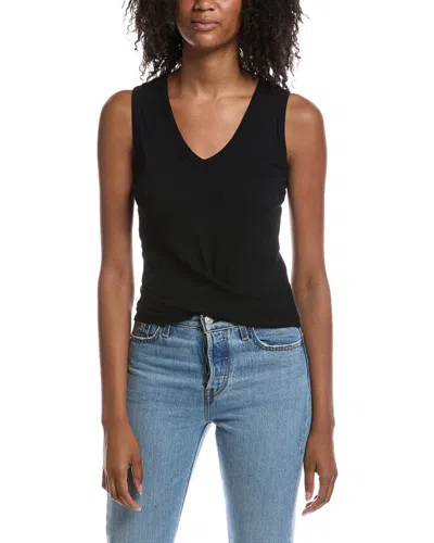 Michael Stars Maggie Wrap Crop Tank Top In Black