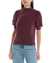 Michael Stars Mallory Gathered Sleeve Top In Purple