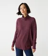 Michael Stars Marcy Thermal Tunic In Beetroot