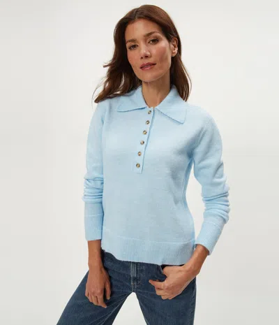 Michael Stars Margie Polo Sweater In Blue