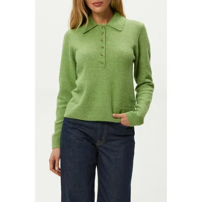 Michael Stars Margie Polo Sweater In Green