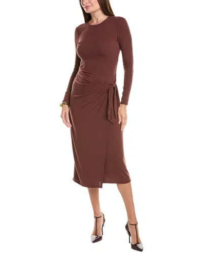 Michael Stars Margo Midi Dress In Brown