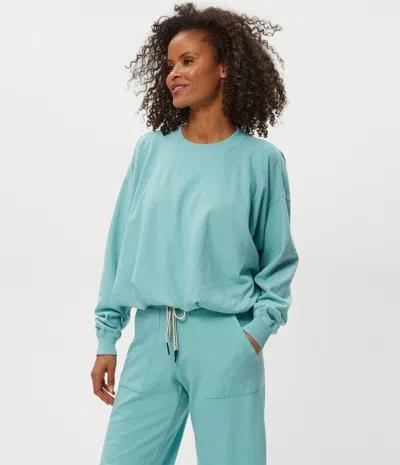 Michael Stars Mariah Bubble Sweatshirt In Blue