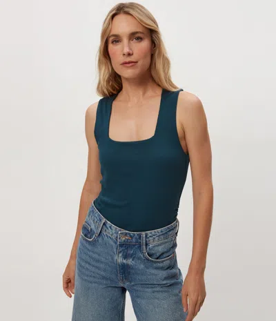 Michael Stars Maribel Square Neck Tank In Black