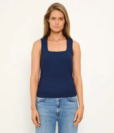 Michael Stars Maribel Square Neck Tank Top In Noc-nocturnal