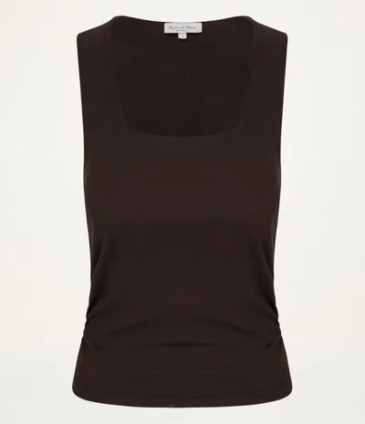 Michael Stars Maribel Square Neck Tank In Brown