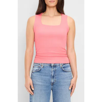 Michael Stars Maribel Square Neck Tank In Pink