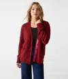 Michael Stars Mariko Cardigan In Dark Carmine