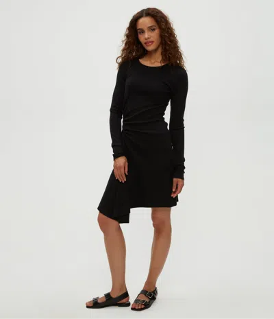 Michael Stars Marina Ruched Dress In Cobblestone