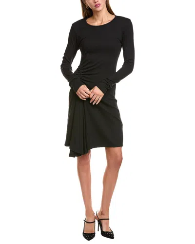 Michael Stars Marina Ruched Mini Dress In Black