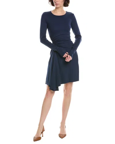 Michael Stars Marina Ruched Mini Dress In Blue