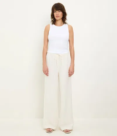Michael Stars Marissa Linen Drawstring Pant In White
